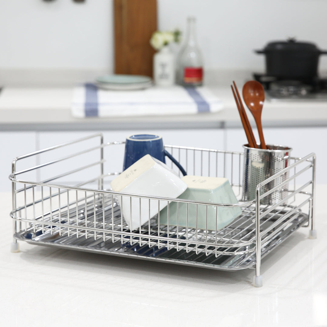 SOLID 1-TIER DISH RACK (L)