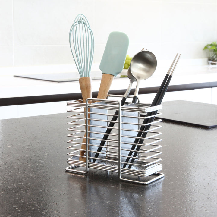 Stand-type Rectangular Cutlery Container