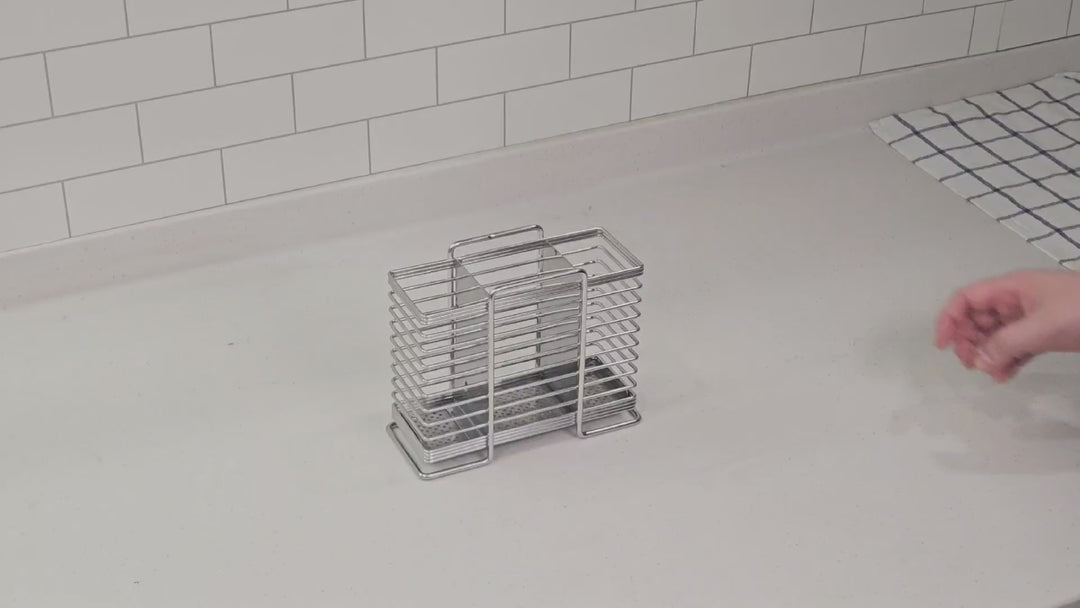 Stand-type Rectangular Cutlery Container